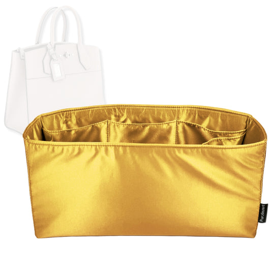 Bag Insert for (LV, City Steamer MM (Medium)) Organizer Tote Purse Organiser Liner Shaper [Premium Silk Material]