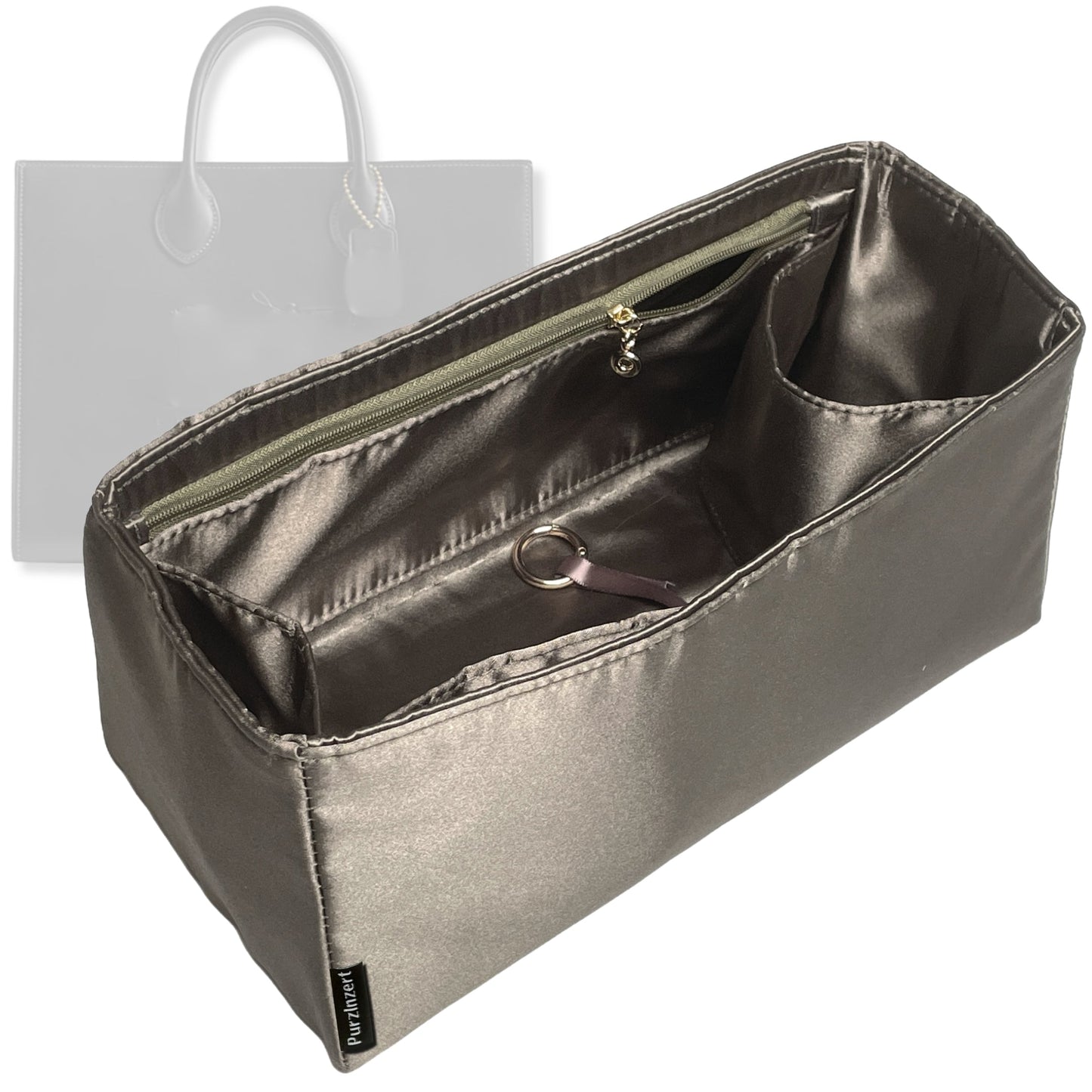 Bag Insert for (Coach, Ace Tote 35) Organizer Tote Purse Organiser Liner Shaper [Premium Silk Material]