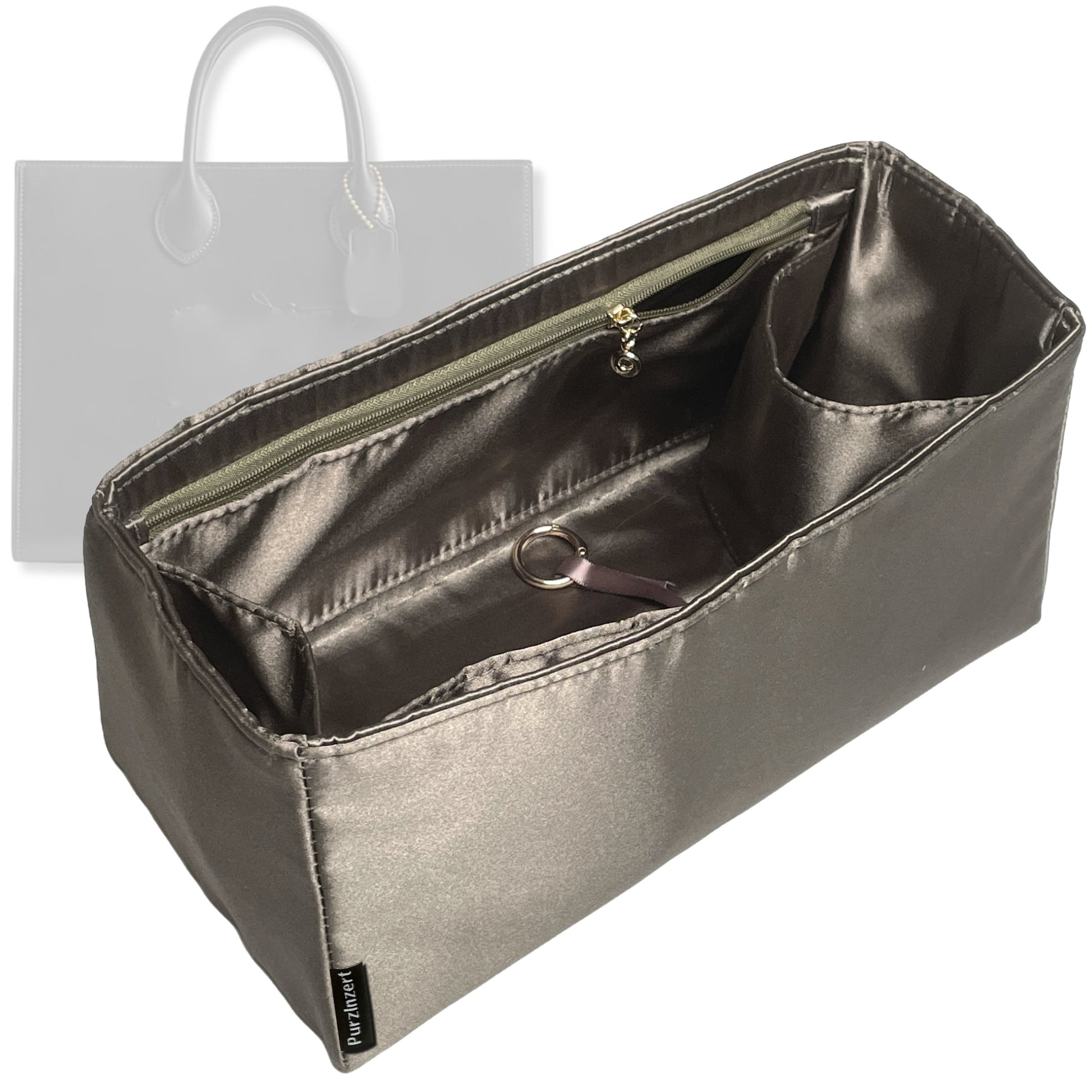 Bag Insert for (Coach, Ace Tote 35) Organizer Tote Purse Organiser Liner Shaper [Premium Silk Material]