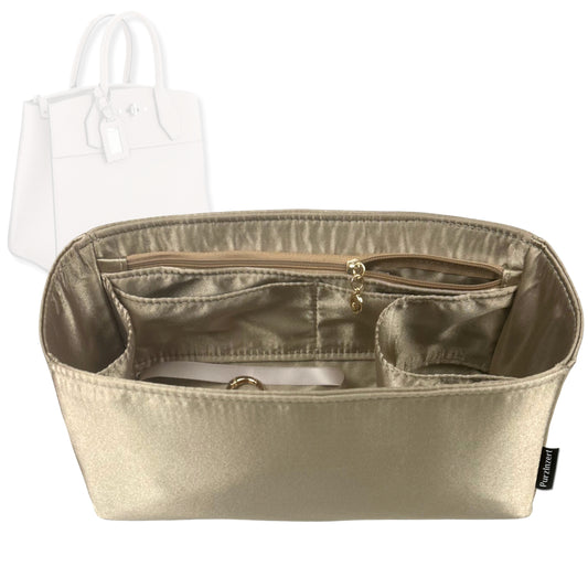 Bag Insert for (LV, City Steamer PM (Small)) Organizer Tote Purse Organiser Liner Shaper [Premium Silk Material]