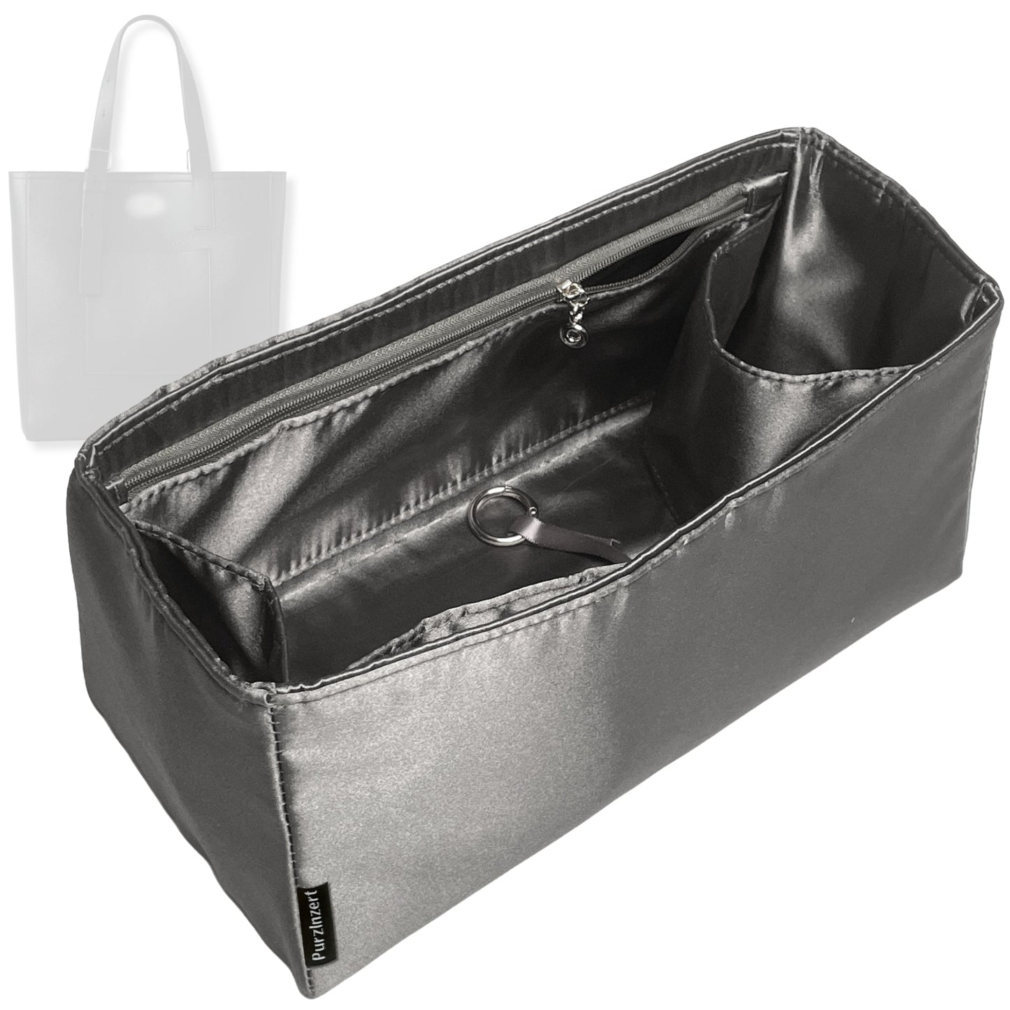 Bag Insert for (Mulberry, Antony Tote) Organizer Tote Purse Organiser Liner Shaper [Premium Silk Material]