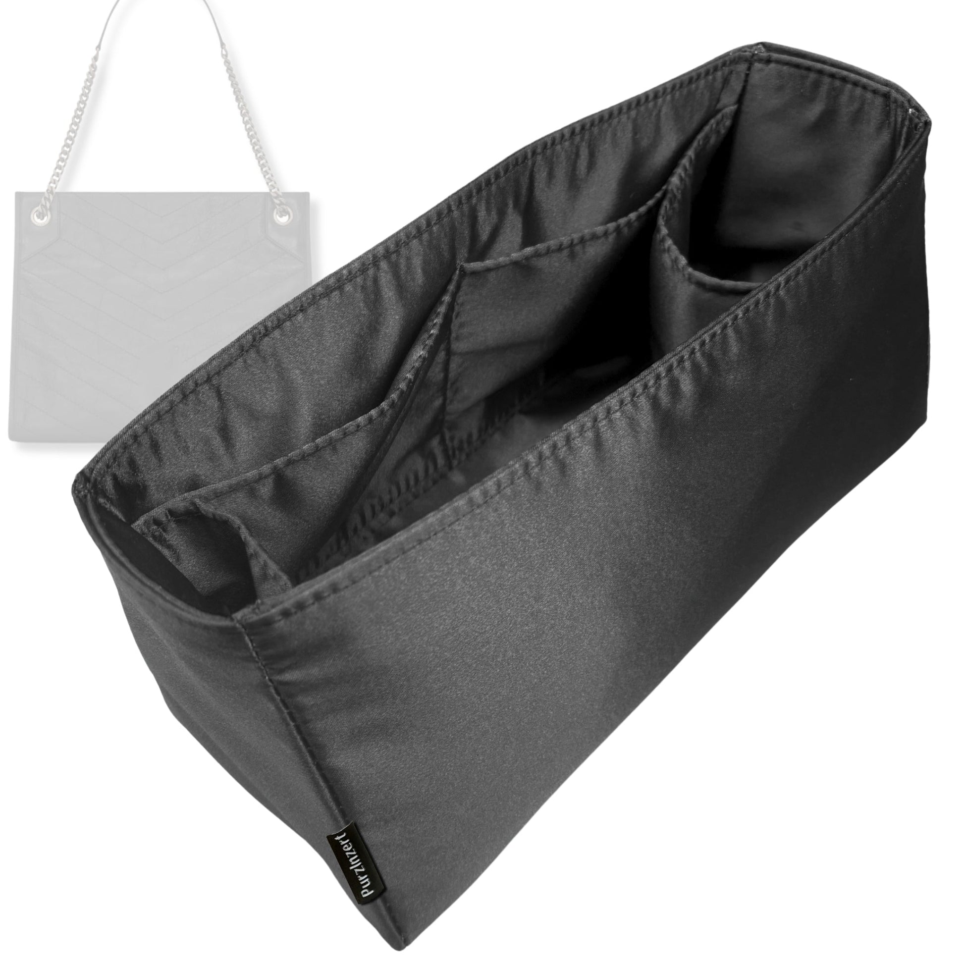 Bag Insert for (Saint Laurent (YSL), Niki Shopping 33cm) Organizer Tote Purse Organiser Liner Shaper [Premium Silk Material]