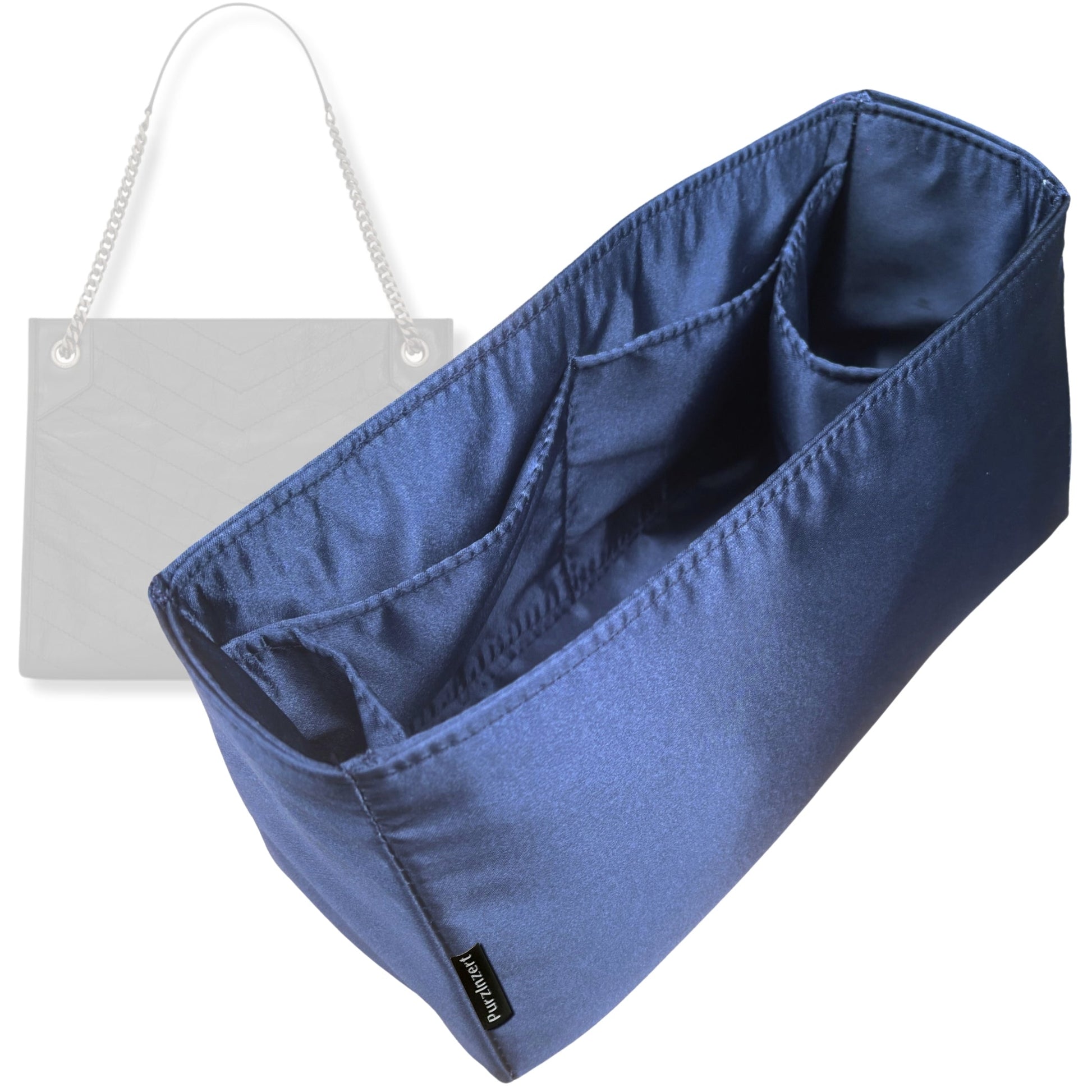 Bag Insert for (Saint Laurent (YSL), Niki Large Shopping) Organizer Tote Purse Organiser Liner Shaper [Premium Silk Material]