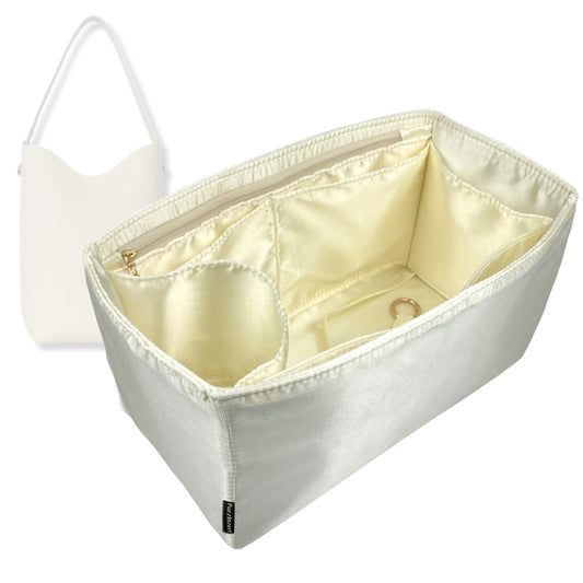 Bag Insert for (The Row, Small NS Tote Hook Bag) Organizer Tote Purse Organiser Liner Shaper [Premium Silk Material]