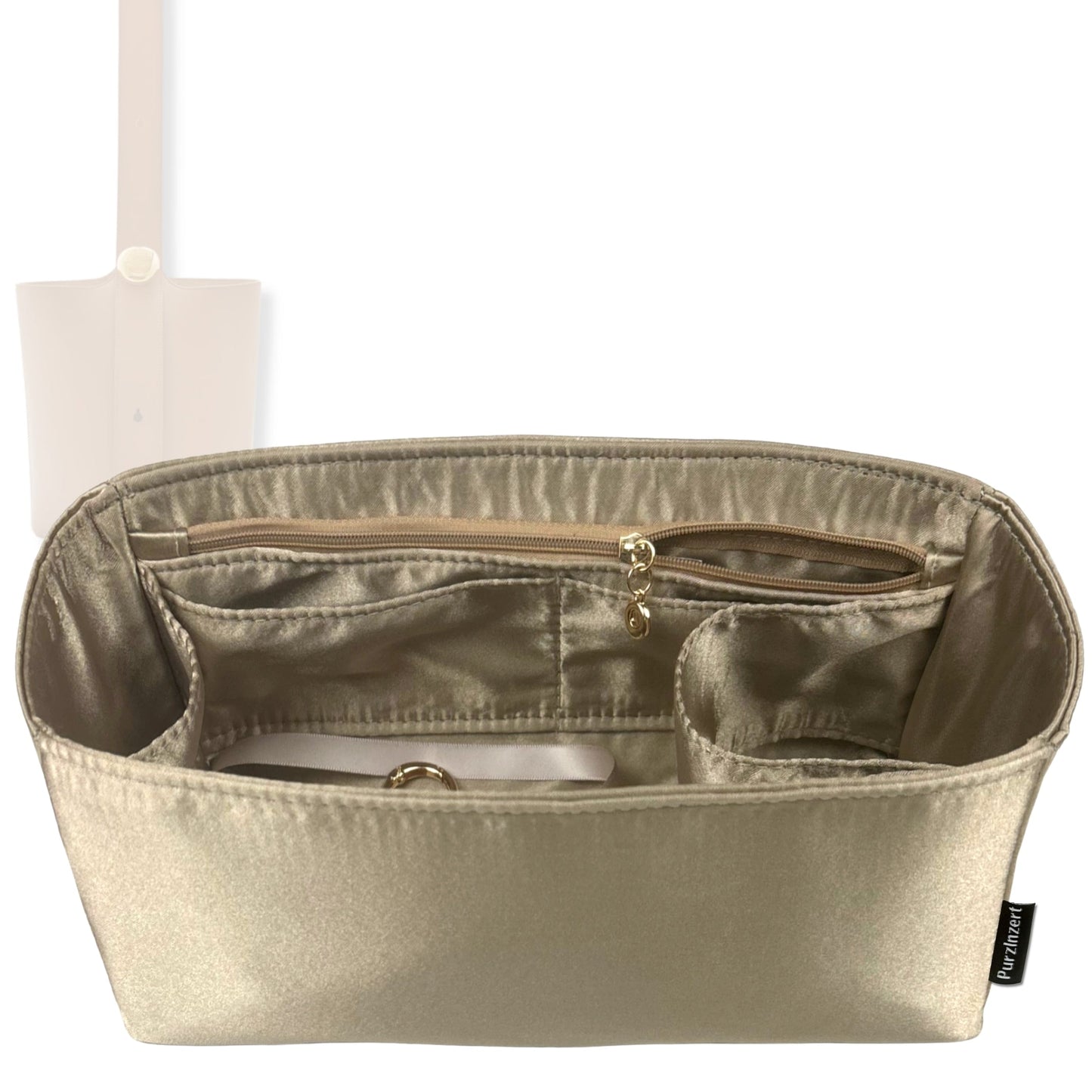 Bag Insert for (Loewe, Medium Pebble Bucket) Organizer Tote Purse Organiser Liner Shaper [Premium Silk Material]