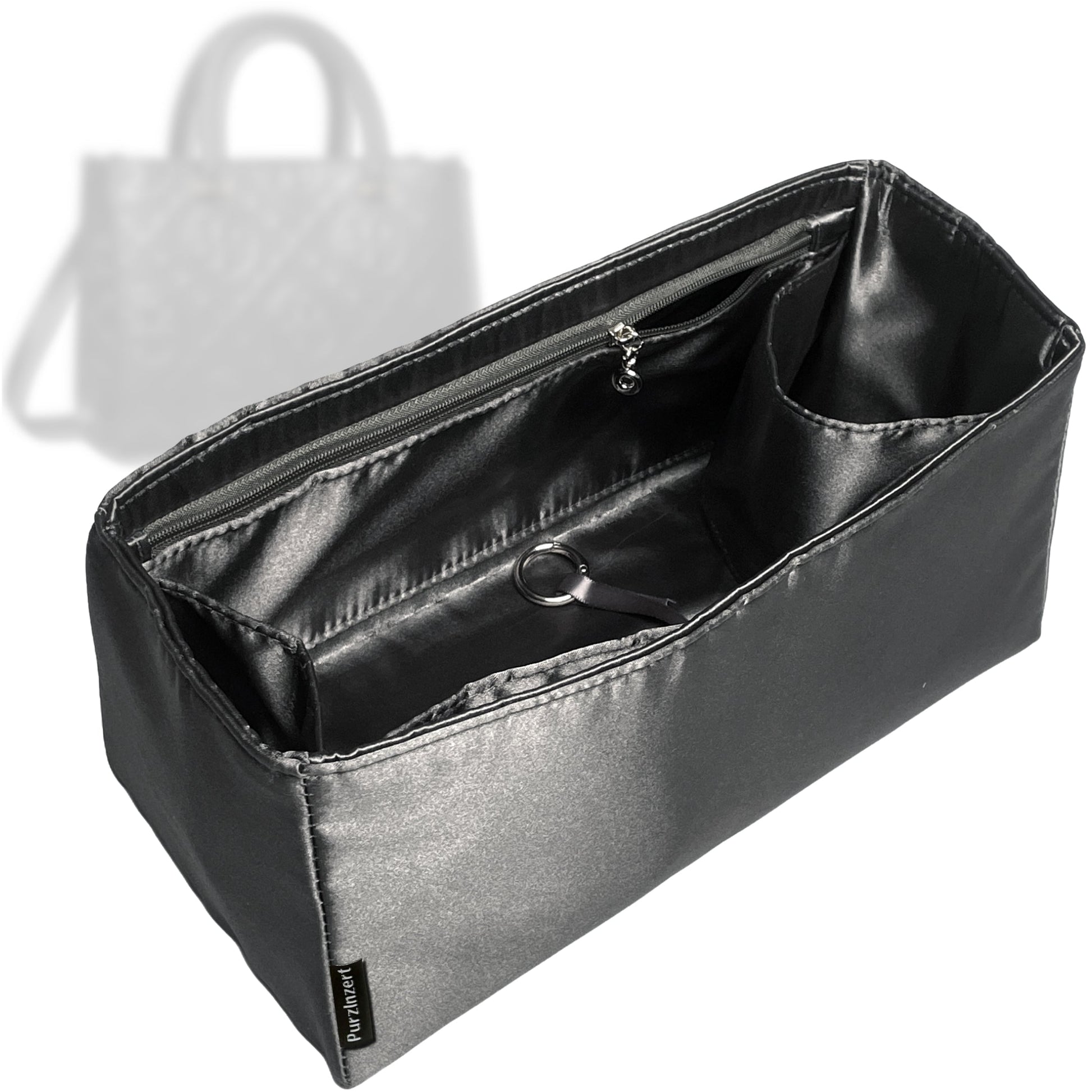 Bag Insert for (Tory Burch, T Monogram Top-Handle Tote) Organizer Tote Purse Organiser Liner Shaper [Premium Silk Material]