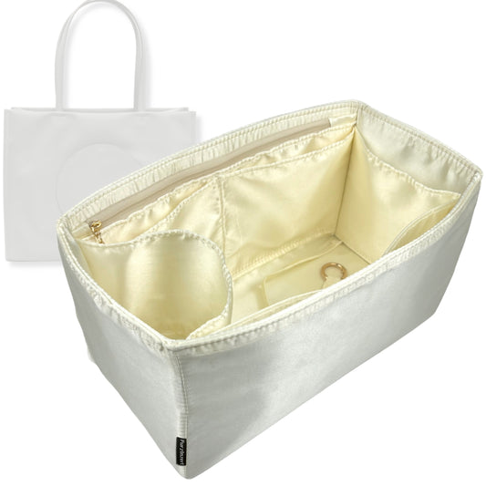 Bag Insert for (Tory Burch, Ella Tote) Organizer Tote Purse Organiser Liner Shaper [Premium Silk Material]