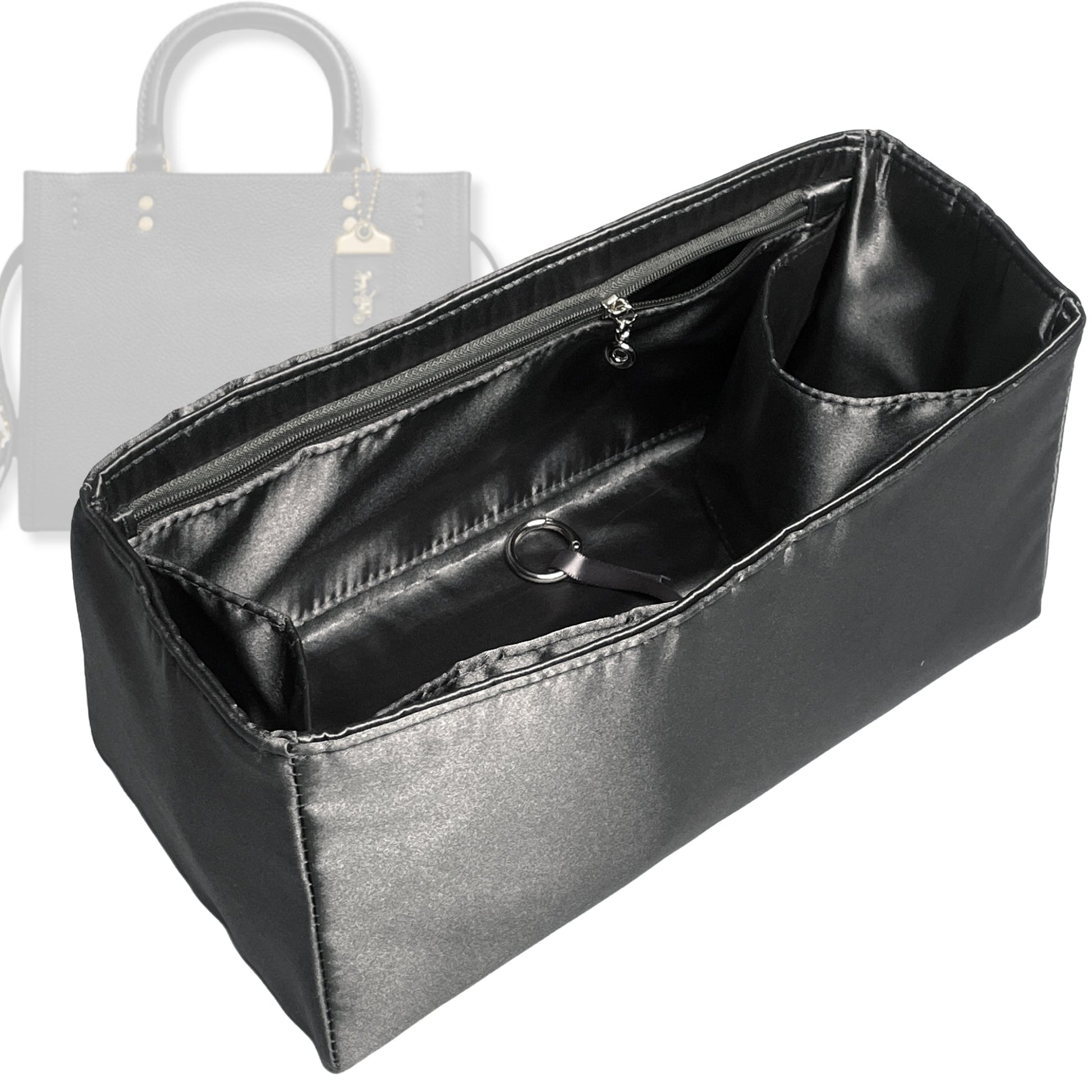 Bag Insert for (Coach, Rogue 30) Organizer Tote Purse Organiser Liner Shaper [Premium Silk Material]