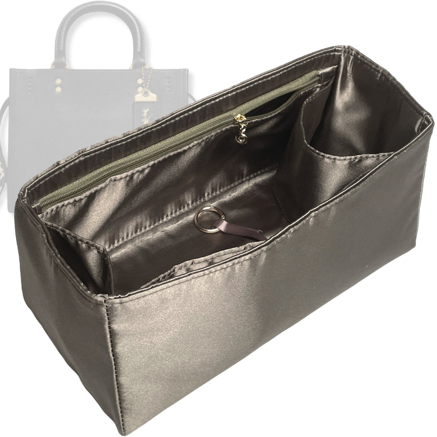 Bag Insert for (Coach, Rogue 39) Organizer Tote Purse Organiser Liner Shaper [Premium Silk Material]