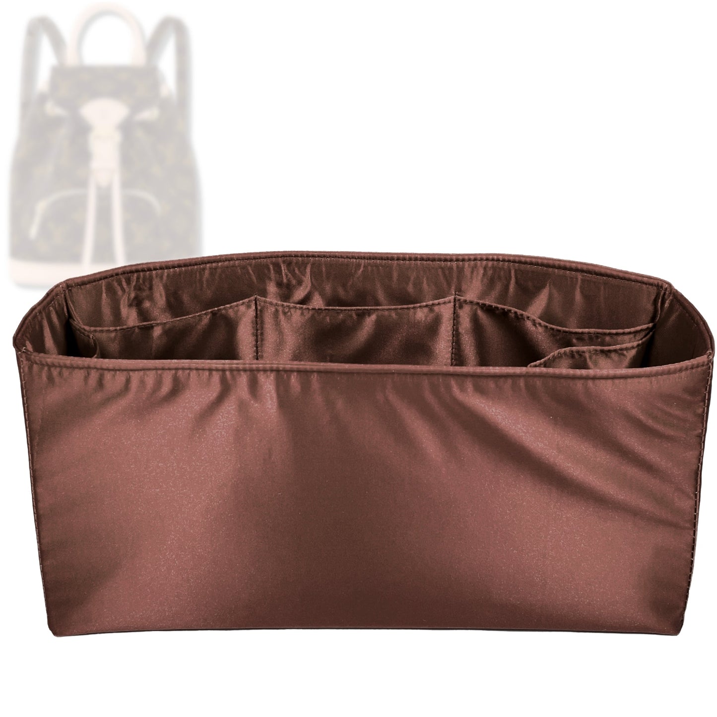 Bag Insert for (LV, Montsouris Mini) Organizer Tote Purse Organiser Liner Shaper [Premium Silk Material]