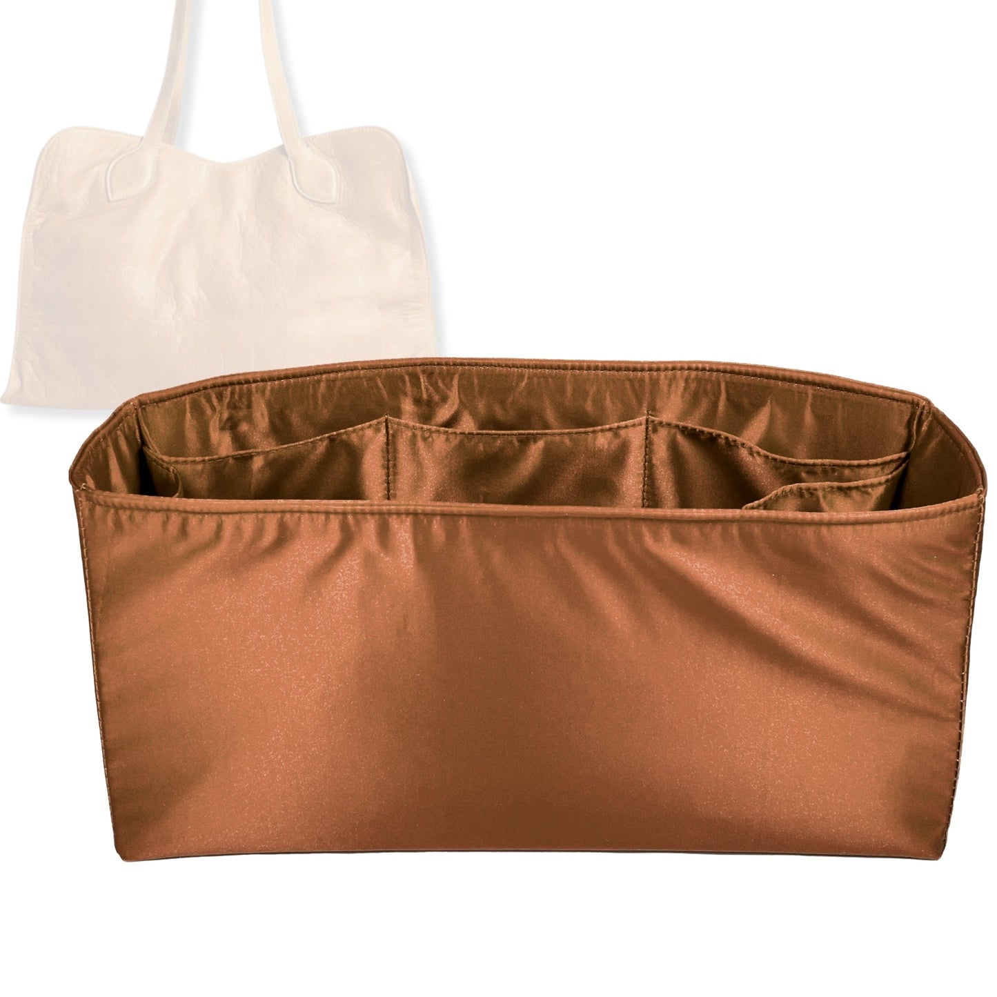 Bag Insert for (Parker Thatch, Jack - Heritage Broken-In Leather) Organizer Tote Purse Organiser Liner Shaper [Premium Silk Material]