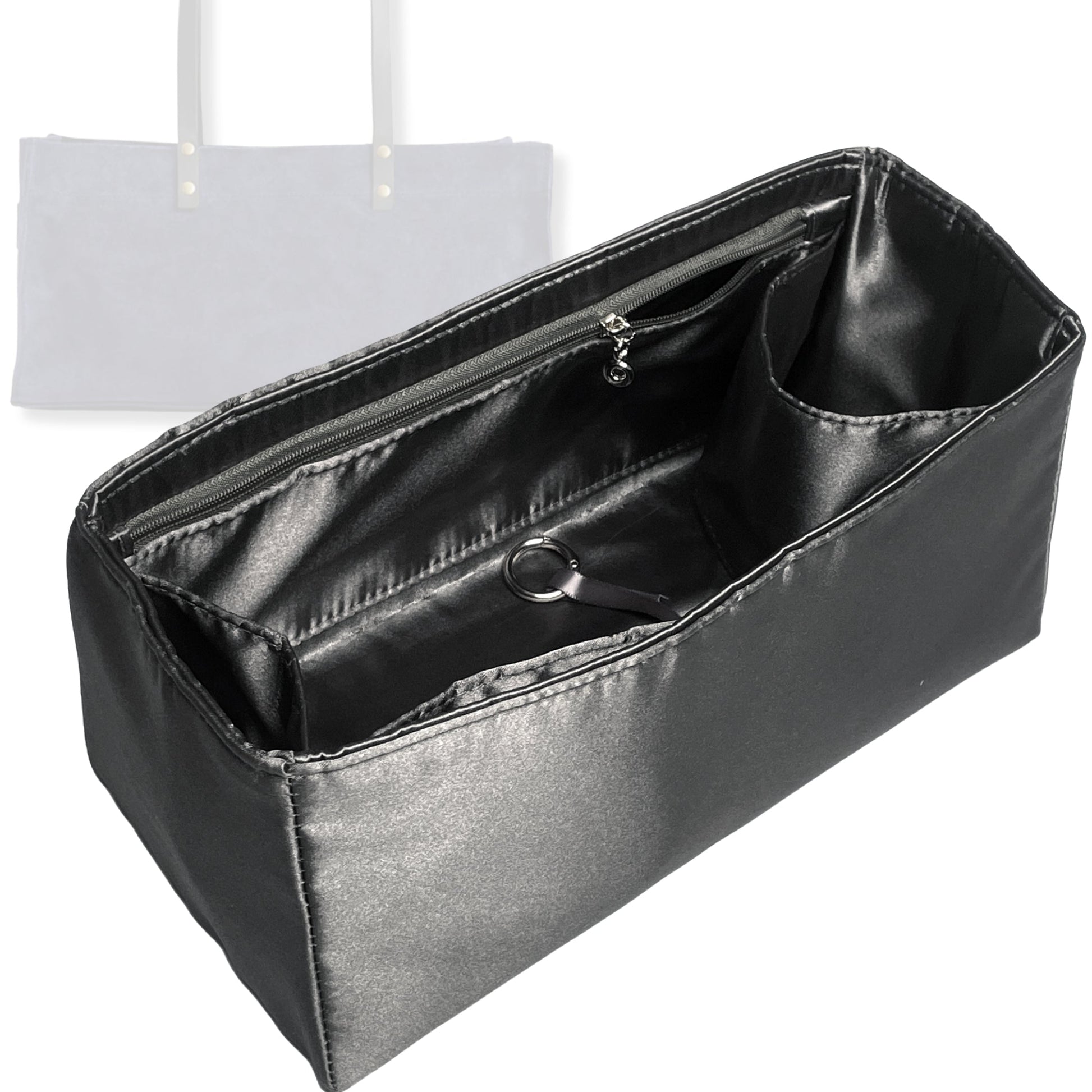 Bag Insert for (Parker Thatch, East West Mimi) Organizer Tote Purse Organiser Liner Shaper [Premium Silk Material]