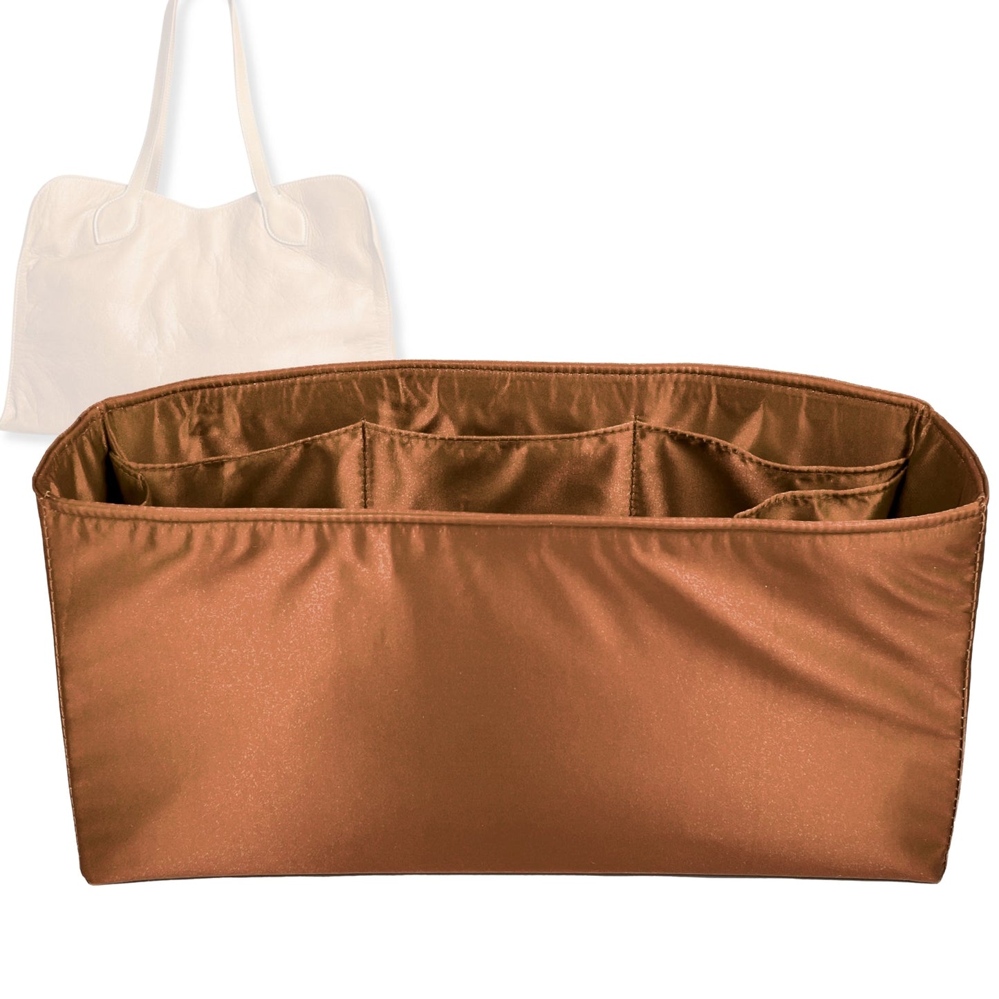 Bag Insert for (Parker Thatch, Medium Jack - Heritage Broken-In Leather) Organizer Tote Purse Organiser Liner Shaper [Premium Silk Material]