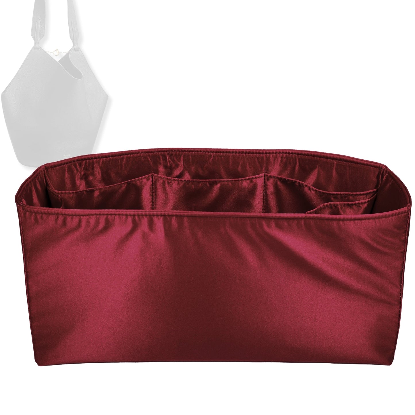 Bag Insert for (Khaite, Medium Lotus Tote) Organizer Tote Purse Organiser Liner Shaper [Premium Silk Material]
