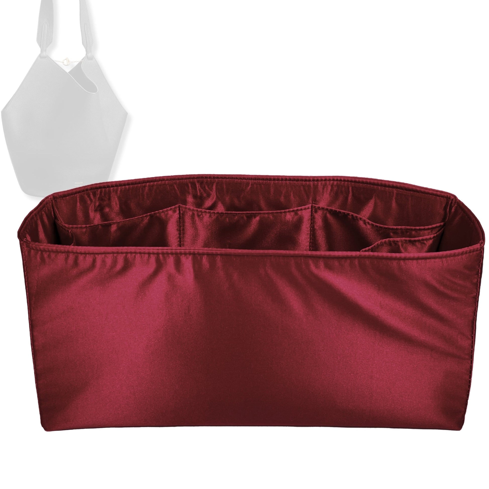 Bag Insert for (Khaite, Medium Lotus Tote) Organizer Tote Purse Organiser Liner Shaper [Premium Silk Material]