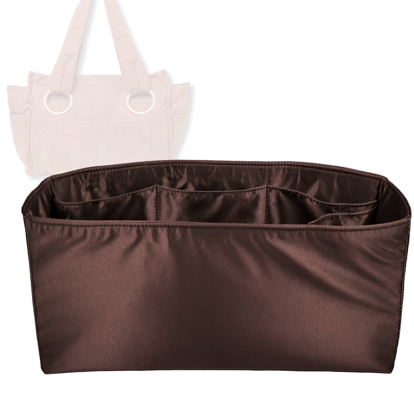 Bag Insert for (Chloe, Plage tote bag) Organizer Tote Purse Organiser Liner Shaper [Premium Silk Material]