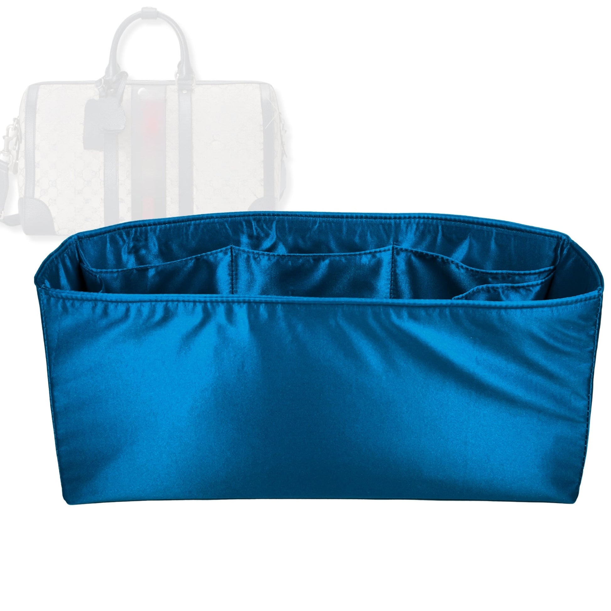 Bag Insert for (Gucci, Savoy medium duffle bag) Organizer Tote Purse Organiser Liner Shaper [Premium Silk Material]