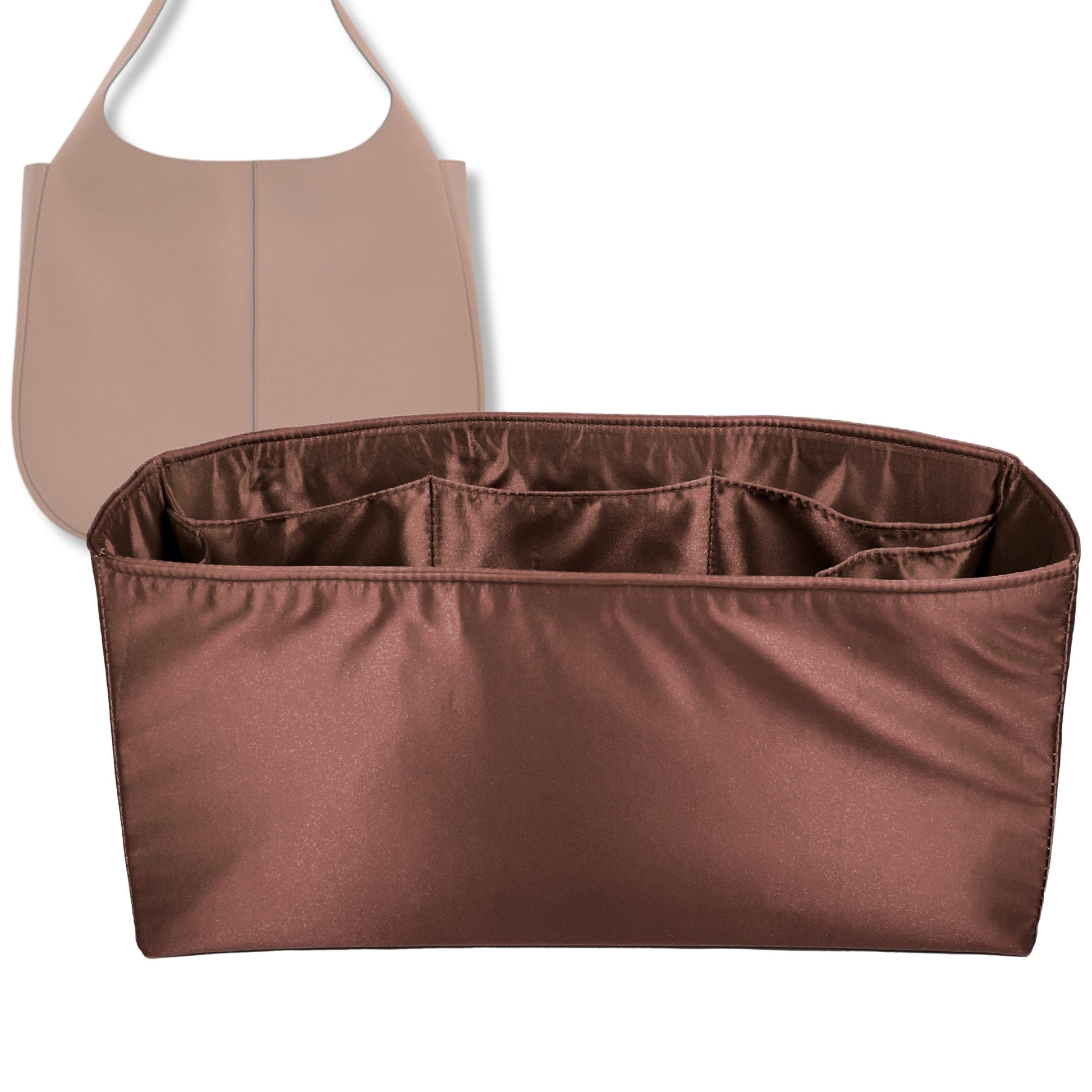 Bag Insert for (Oroton, Emilia Large Tote) Organizer Tote Purse Organiser Liner Shaper [Premium Silk Material]