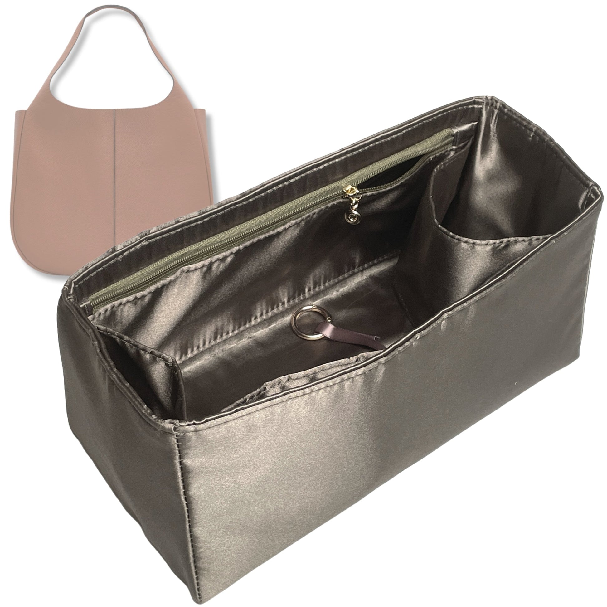 Bag Insert for (Oroton, Emilia Small Tote) Organizer Tote Purse Organiser Liner Shaper [Premium Silk Material]