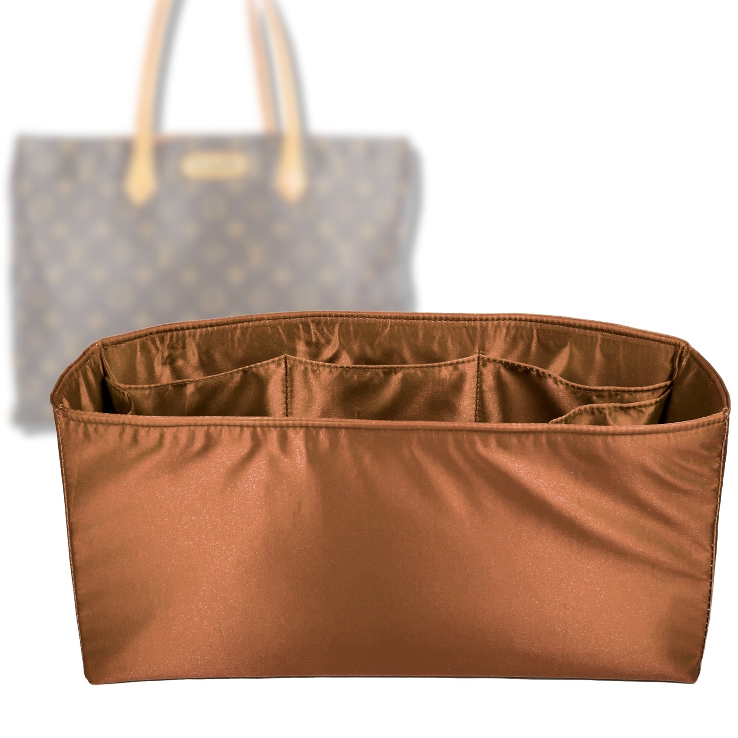 Bag Insert for (LV, Wilshire GM (Large)) Organizer Tote Purse Organiser Liner Shaper [Premium Silk Material]
