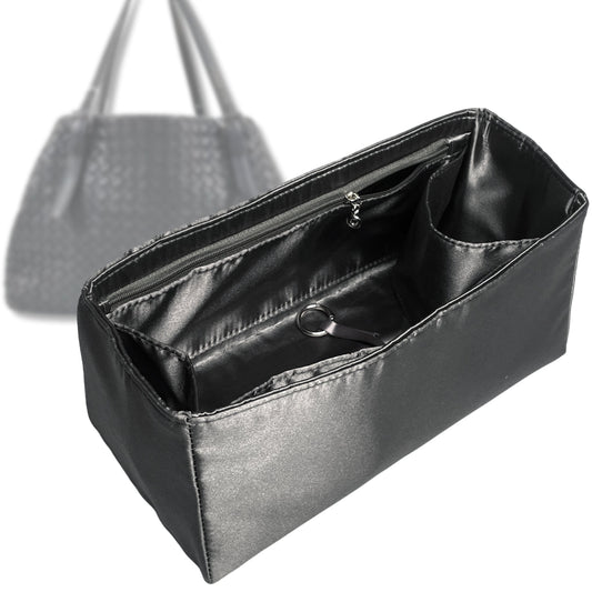Bag Insert for (Bottega Veneta, Large Nappa Intrecciato Cesta tote bag) Organizer Tote Purse Organiser Liner Shaper [Premium Silk Material]
