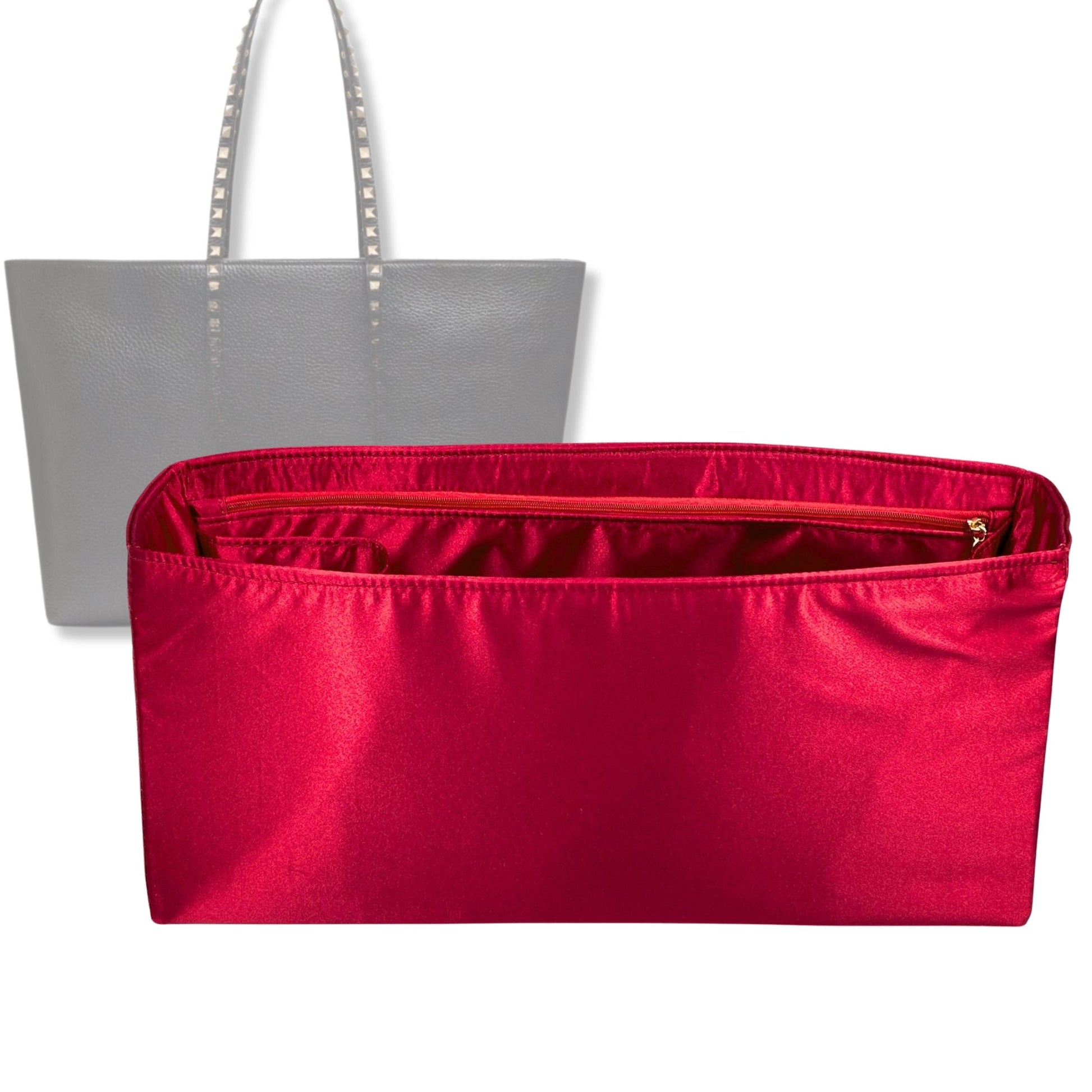 Bag Insert for (Valentino Garavani, Rockstud Shopping Bag) Organizer Tote Purse Organiser Liner Shaper [Premium Silk Material]