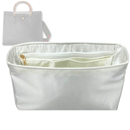 Bag Insert for (Gucci, Diana Large Tote) Organizer Tote Purse Organiser Liner Shaper [Premium Silk Material]
