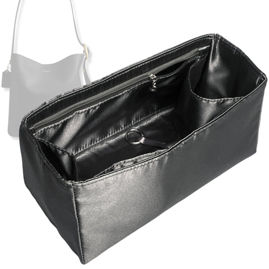 Bag Insert for (Coach, BLEECKER BUCKET BAG 21) Organizer Tote Purse Organiser Liner Shaper [Premium Silk Material]