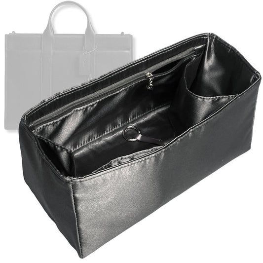 Bag Insert for (Coach, WESLEY TOTE) Organizer Tote Purse Organiser Liner Shaper [Premium Silk Material]