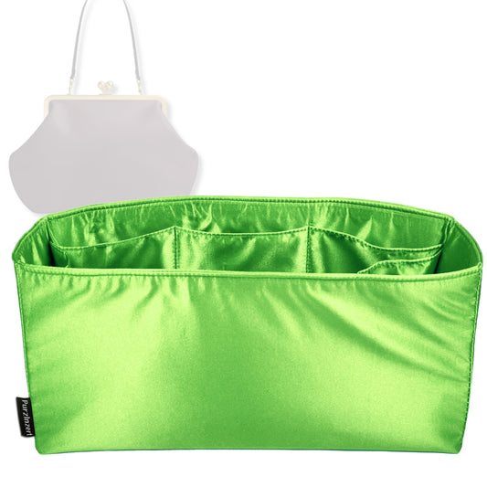 Bag Insert for (Coach, Kisslock Frame Bag 16) Organizer Tote Purse Organiser Liner Shaper [Premium Silk Material]