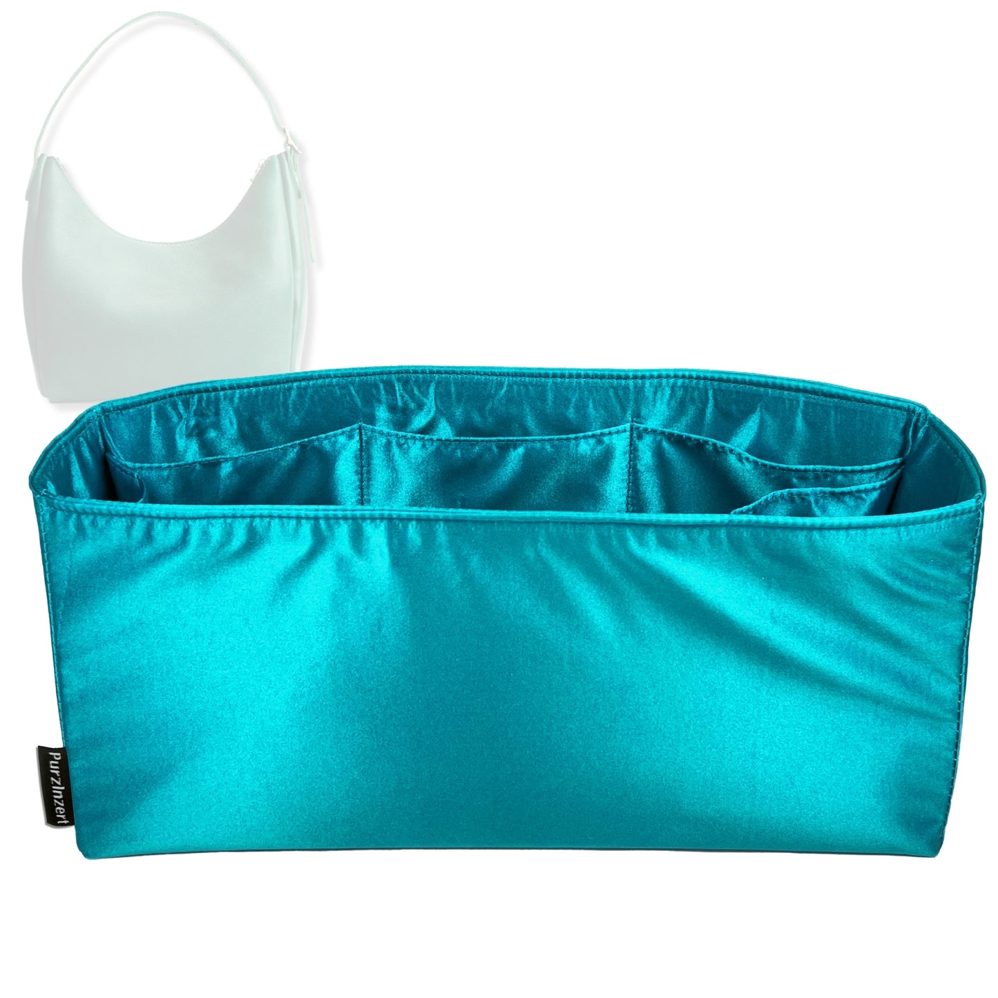 Bag Insert for (Portland Leather Goods, Medium Aspen Shoulder Bag) Organizer Tote Purse Organiser Liner Shaper [Premium Silk Material]