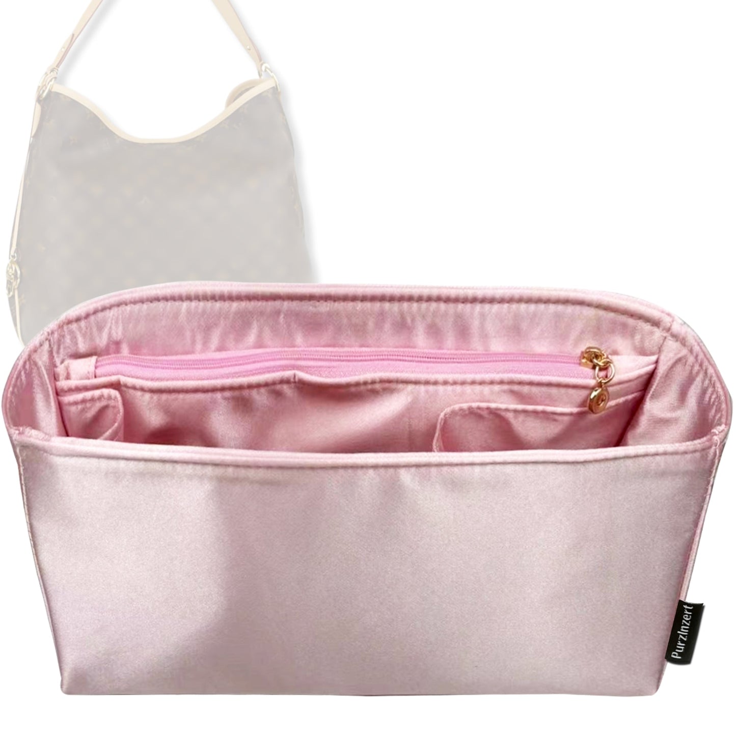 Bag Insert for (LV, Delightful GM (Large)) Organizer Tote Purse Organiser Liner Shaper [Premium Silk Material]
