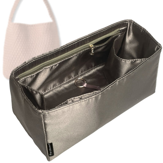 Bag Insert for (Naghedi, Nomad Small Hobo) Organizer Tote Purse Organiser Liner Shaper [Premium Silk Material]