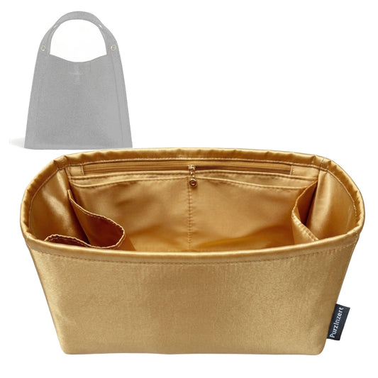 Bag Insert for (Celine, Small CUBE BAG) Organizer Tote Purse Organiser Liner Shaper [Premium Silk Material]