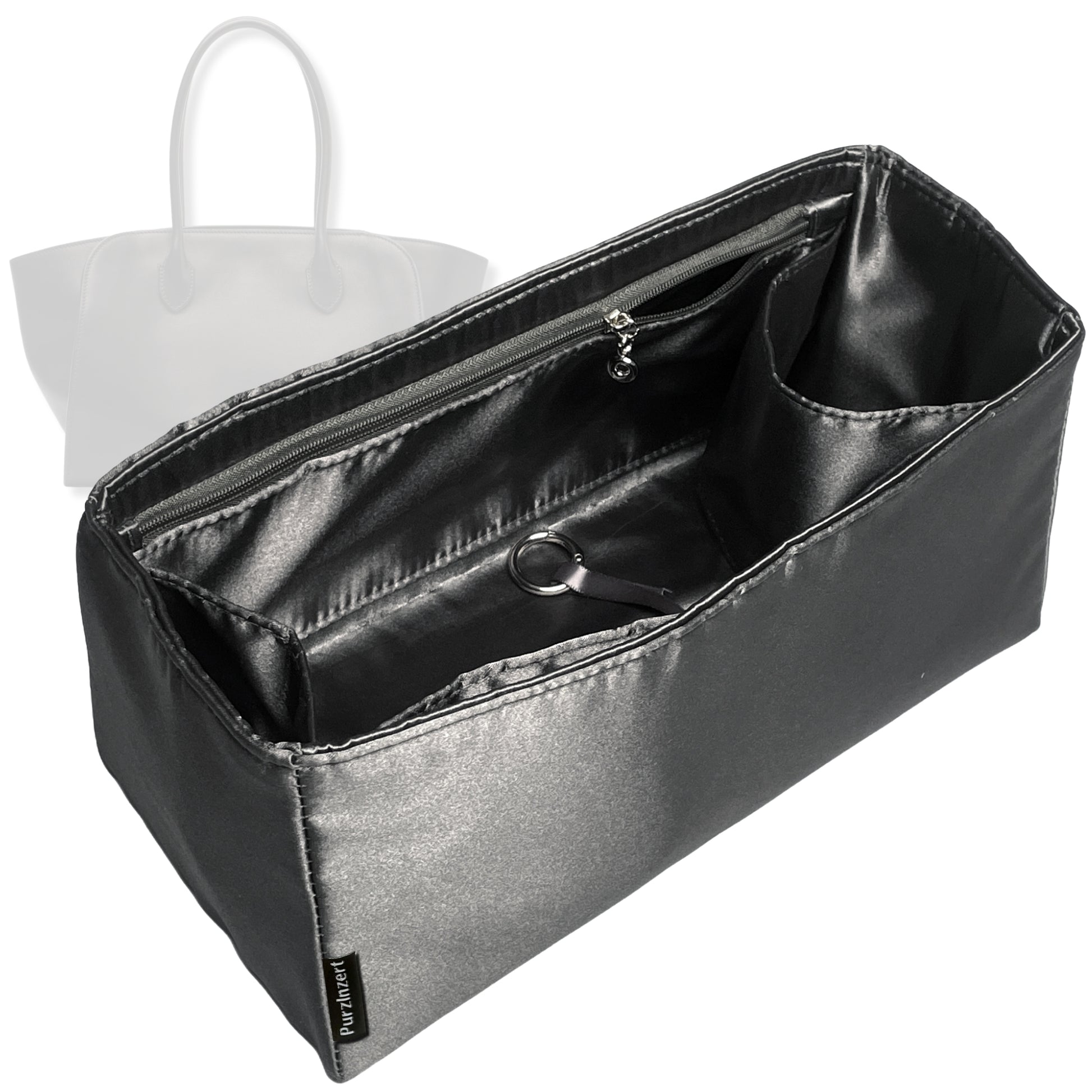 Bag Insert for (The Row, Marlo 17 Bag in Leather) Organizer Tote Purse Organiser Liner Shaper [Premium Silk Material]
