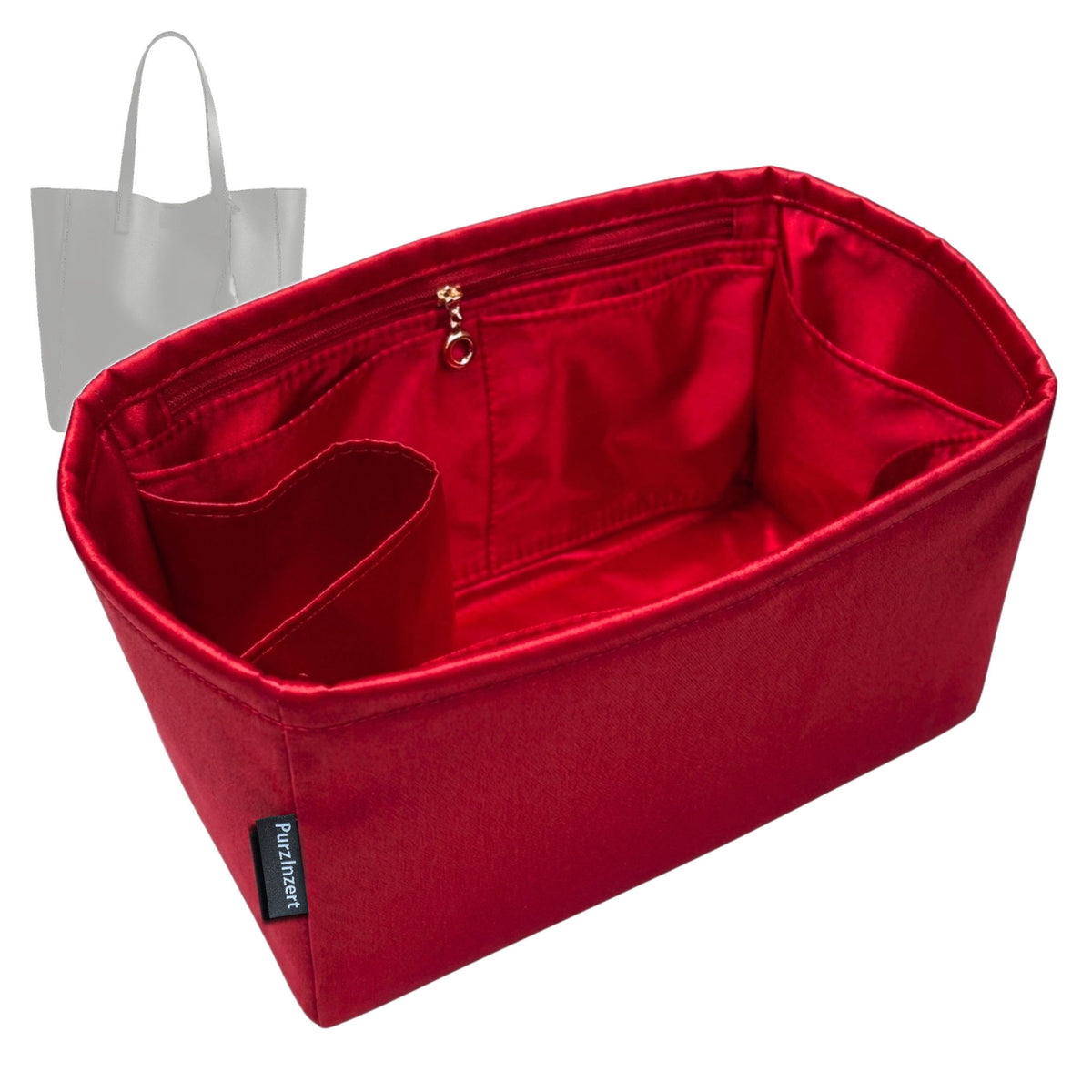Bag Insert for (Coach, BROADWAY TOTE BAG) Organizer Tote Purse Organiser Liner Shaper [Premium Silk Material]