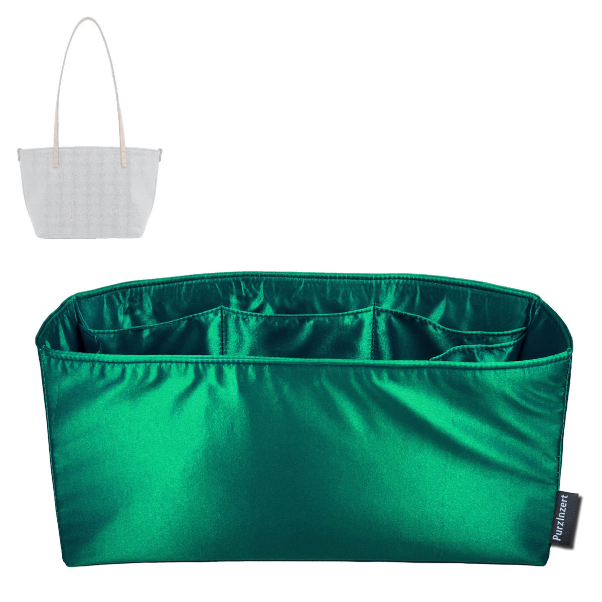 Bag Insert for (Fendi, Small Roll) Organizer Tote Purse Organiser Liner Shaper [Premium Silk Material]