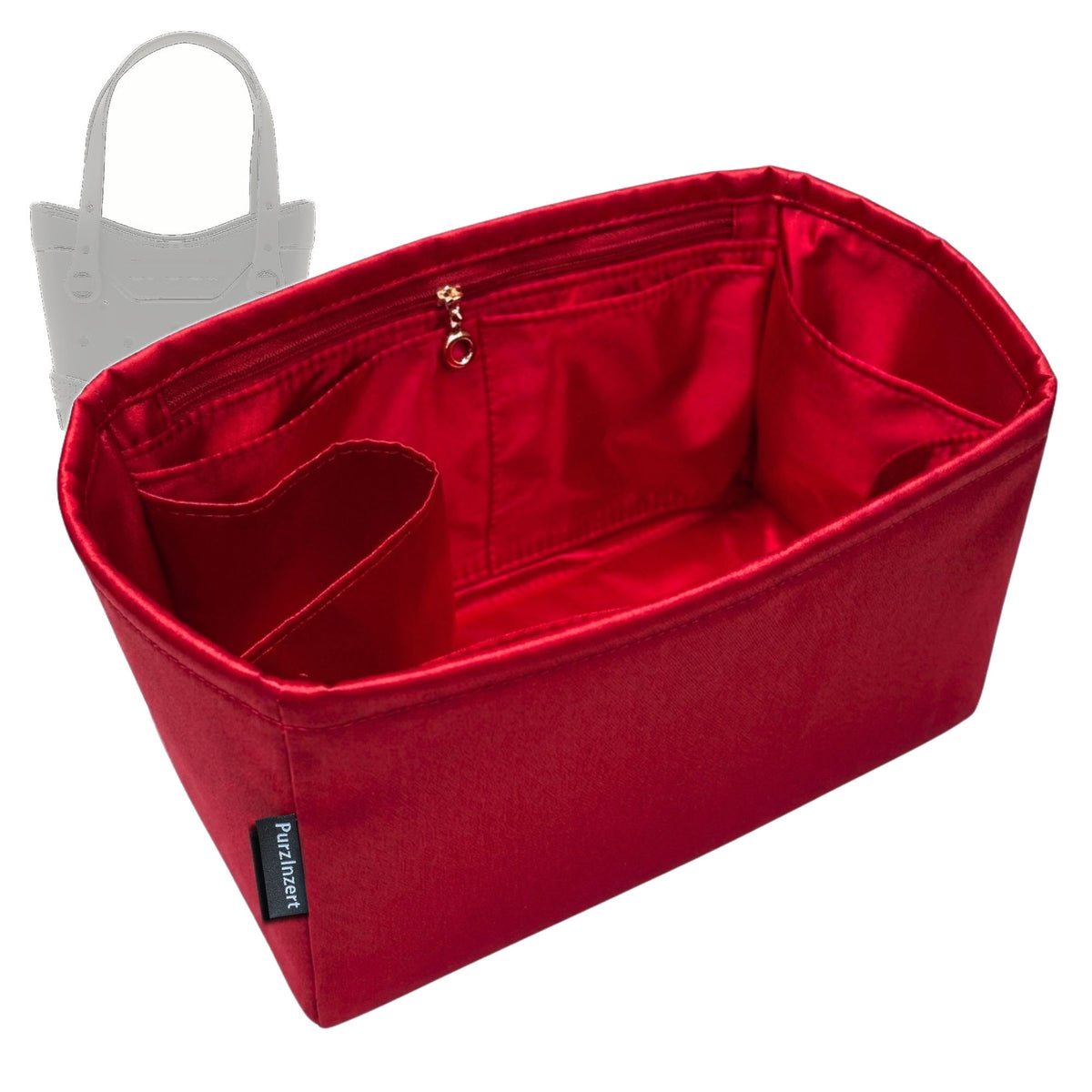Bag Insert for (Crocs, Classic Small Tote) Organizer Tote Purse Organiser Liner Shaper [Premium Silk Material]
