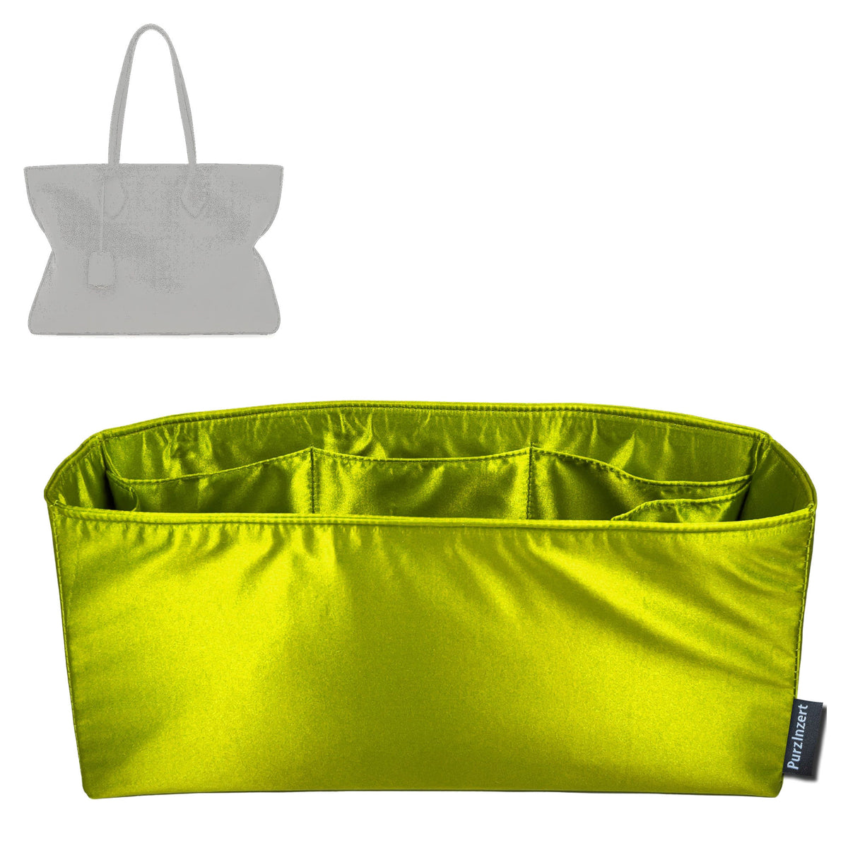 Bag Insert for (Ferragamo, Star-shaped tote bag (L)) Organizer Tote Purse Organiser Liner Shaper [Premium Silk Material]