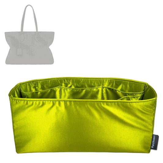Bag Insert for (Ferragamo, Star-shaped tote bag (L)) Organizer Tote Purse Organiser Liner Shaper [Premium Silk Material]