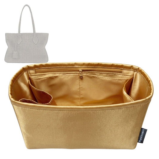 Bag Insert for (Ferragamo, Star-shaped tote bag (M)) Organizer Tote Purse Organiser Liner Shaper [Premium Silk Material]