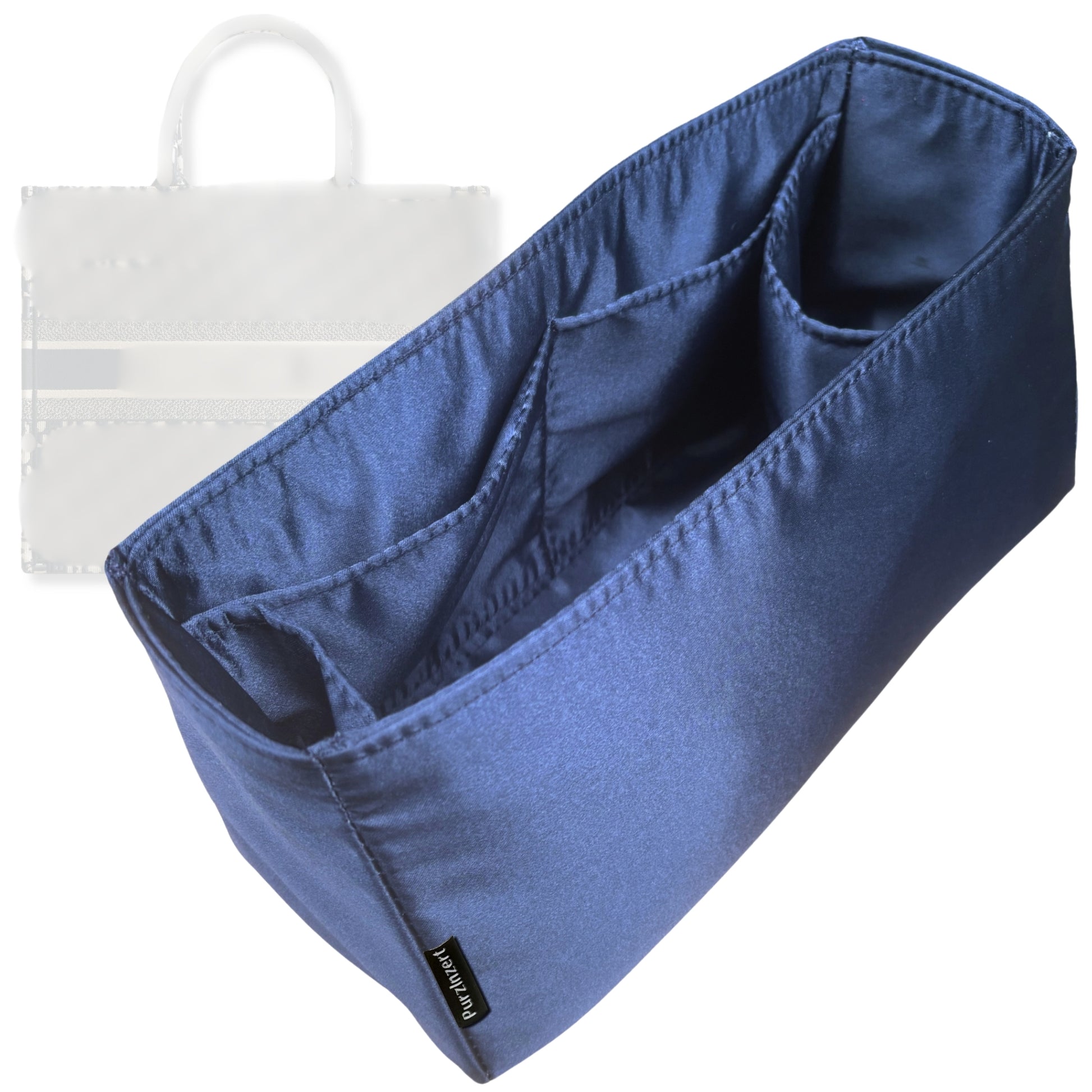 Bag Insert for (Dior, Book Tote Large) Organizer Tote Purse Organiser Liner Shaper [Premium Silk Material]