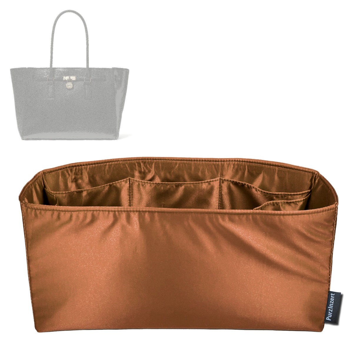 Bag Insert for (Michael Kors, Hamilton Moderne Large Leather Tote Bag) Organizer Tote Purse Organiser Liner Shaper [Premium Silk Material]