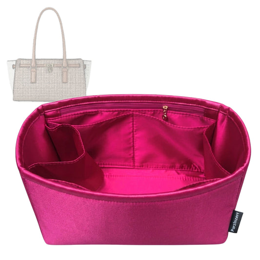 Bag Insert for (Michael Kors, Hamilton Moderne Small Leather Tote Bag) Organizer Tote Purse Organiser Liner Shaper [Premium Silk Material]