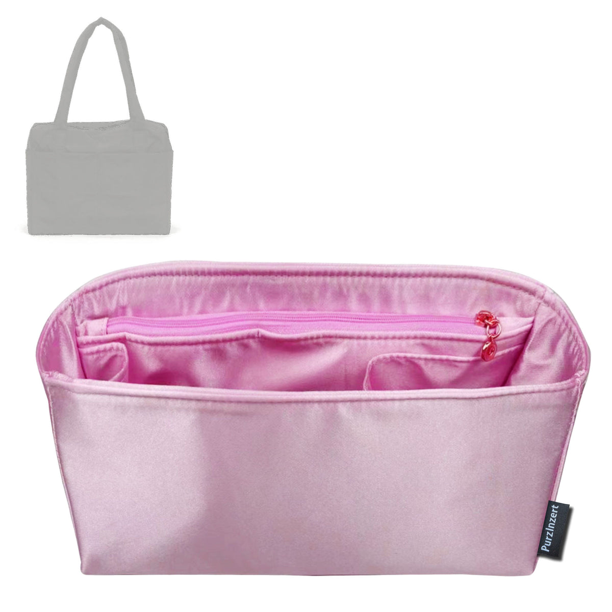 Bag Insert for (Baggu, Small Cloud Carry-On) Organizer Tote Purse Organiser Liner Shaper [Premium Silk Material]