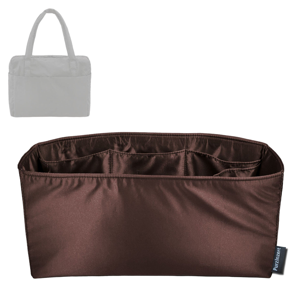 Bag Insert for (Baggu, Large Cloud Carry-On) Organizer Tote Purse Organiser Liner Shaper [Premium Silk Material]