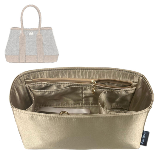 Bag Insert for (Hermes, Garden Party 23) Organizer Tote Purse Organiser Liner Shaper [Premium Silk Material]