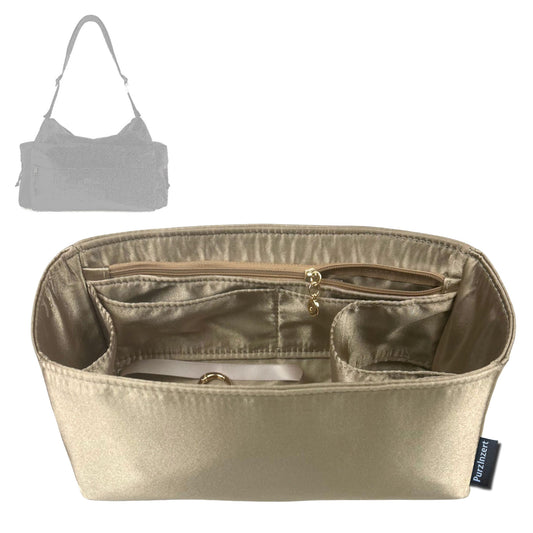 Bag Insert for (Balenciaga, Men Explorer Multipocket Weekender Medium) Organizer Tote Purse Organiser Liner Shaper [Premium Silk Material]