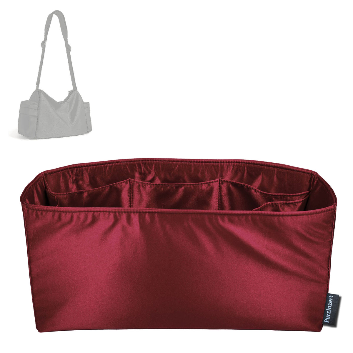 Bag Insert for (Balenciaga, Men Explorer Multipocket Weekender Small) Organizer Tote Purse Organiser Liner Shaper [Premium Silk Material]