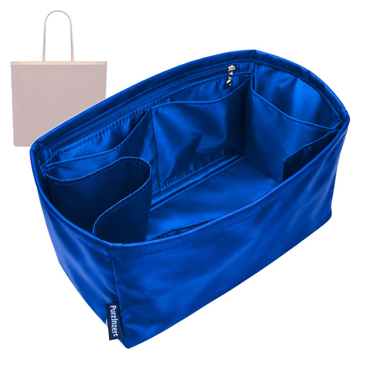 Bag Insert for (Celine, Large FLAT SHOPPER IN Triomphe Canvas) Organizer Tote Purse Organiser Liner Shaper [Premium Silk Material]